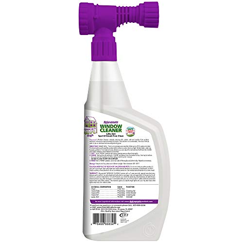 Rejuvenate High Performance Outdoor Window Spray And Rinse Cleaner With Hose End Adapter Instantly Removes Grime And Dirt Streak-Free Shine (32 Oz) #TOP1