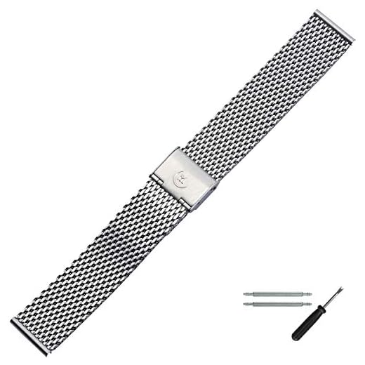 MARBURGER Uhrenarmband 20mm Edelstahl Silber - Werkzeug Montage Set 84907200020