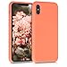 Produktbild kwmobile Hülle kompatibel mit Apple iPhone XS - Handyhülle gummiert - Handy Case in Papaya