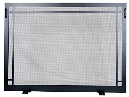 Design Specialties Fireplace Screen Craftsman Design 38 X 26 Textured Black