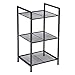 SONGMICS Scaffale da Bagno, Scaffale da Cucina a 3 Ripiani, Scaffale Portavasi con Ripiani Regolabili, Stile Industriale, Nero BSC33BK