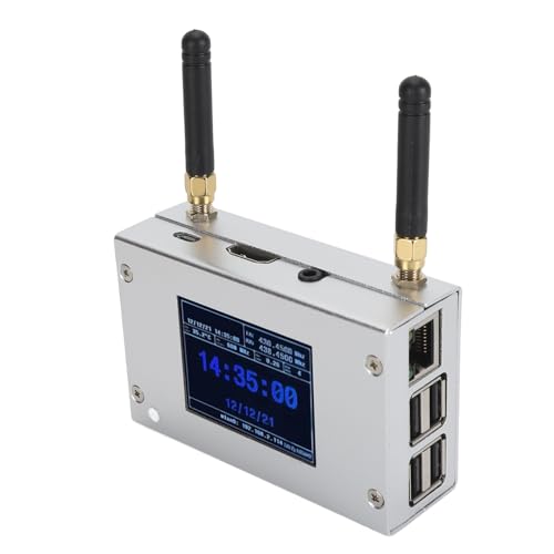MMDVM Placa de Punto de Acceso Dúplex, Carcasa de Aluminio, Soporte de Pantalla a Color C4FM DSTAR P25, Módem de Voz Digital Multimodo con Tarjeta de Memoria 8G para