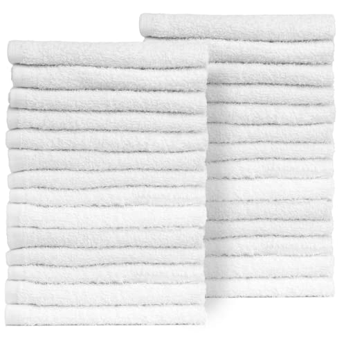 TEXTILE EMPIRE Salon Towels for Hair Stylist - Pack of 24, Not Bleach Proof, 16 by 27 Inches, Highly Absorbent Cotton Towels for Hand, Gym, Beauty, Spa, and Home Hair Care