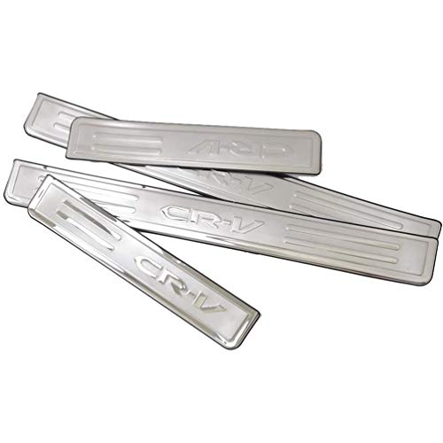 HUAQIEMI 4Pcs Acero Inoxidable Placa de Decoración Estribos Desgaste Alféizar Puerta, para...