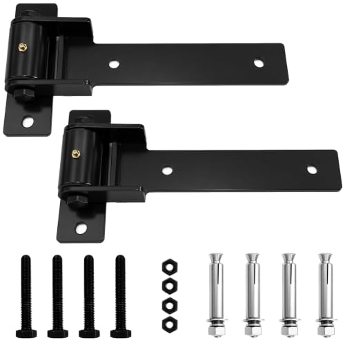 OKSTENCK Heavy Duty Gate Hinges 900 Lbs Capacity, 13" Bolt-On or Weld-On Hinges with Ball Bearings, 180° One-Way Open for Wooden/Metal Gates, Fence, Barn, Sheds (Patent Pending) by OKSTENCK - Used condition - CA$51.34