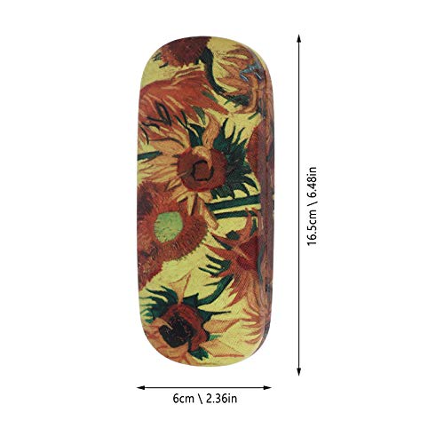 Milisten 2Pcs Hard Shell Eyeglasses Case Leather Glasses Case Vincent Van Gogh Sunflower Starry Night Painting Sunglasses Holder Eyewear Reading Glasses Container #TOP5