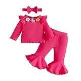 Conjunto Deportivo NiñO - Conjunto de Niña con Camiseta de Manga Larga Estampado Floral y Pantalones para Bebés y Niñas Pequeñas