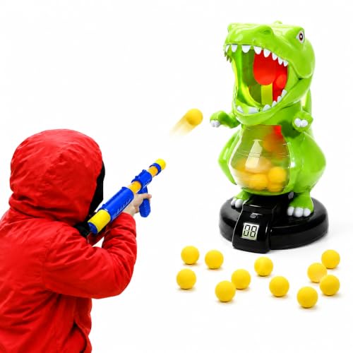 Image of EagleStone T-rex Dinosaur Shooting Toy for Boy Kids with LCD Auto Scoring