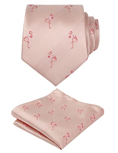 Image of Alizeal Mens 3.15'' Gradient Novelty Pattern Tie Set with Pocket Square Casual Color Tie Set