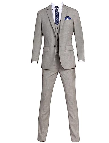 Veste Gilet et Pantalon Homme Costume Promesse Promenade Dîner Revers Échancré Smoking Chic