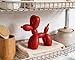 AMOIENSIS Red Balloon Dog Statue Decor, 4 inch Small Knick Knacks Balloon Dog Animal for Desk Shelf Décor