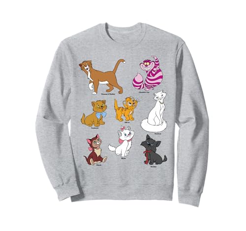 Sweatshirt Disney Mickey And Friends Cats Portraits pull chat Disney imprimé pour adulte