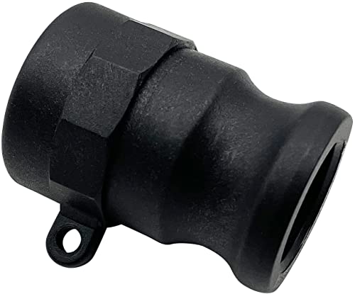 Bitotu 2Pcs Camlock Fittings Poly Npt A-150 1-1/2" Type A Standard Couplings Cam Lock Fittings Polypropylene Cam Groove Fitting Male Camlock With Female Threads (1.5 Inch, Type A) #TOP2