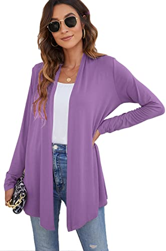 Image of Ladlop Women's Lightweight Open Front Cardigans Long Sleeve Casual Soft Drape Fall Cardigan