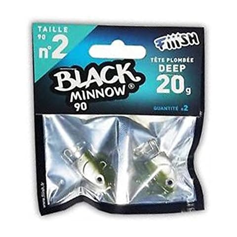 Fiiish Black Minnow 2 jig heads Kaki - X-Deep 20g Cover