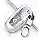 ontto Custodia Cover Protettiva per Chiave Telecomando Auto in TPU Morbido per Ford Ecosport Fusion Mondeo Mustang F-150 Edge Focus 2 3 MK4 2017-2020 Guscio Protettivo Coprichiave Portachiavi-Argento
