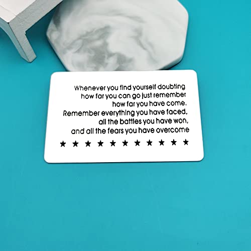 Xiahuyu Cancer Survivor Gift Sobriety Gifts for Men Wallet Insert Card for Him Stay Strong Post Surgery Gift AA Recovery Gifts Inspirational Gifts for Friends Family2