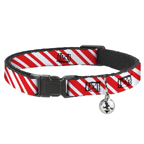 Collar de gato breakaway Candy Cane a rayas para mascotas 2