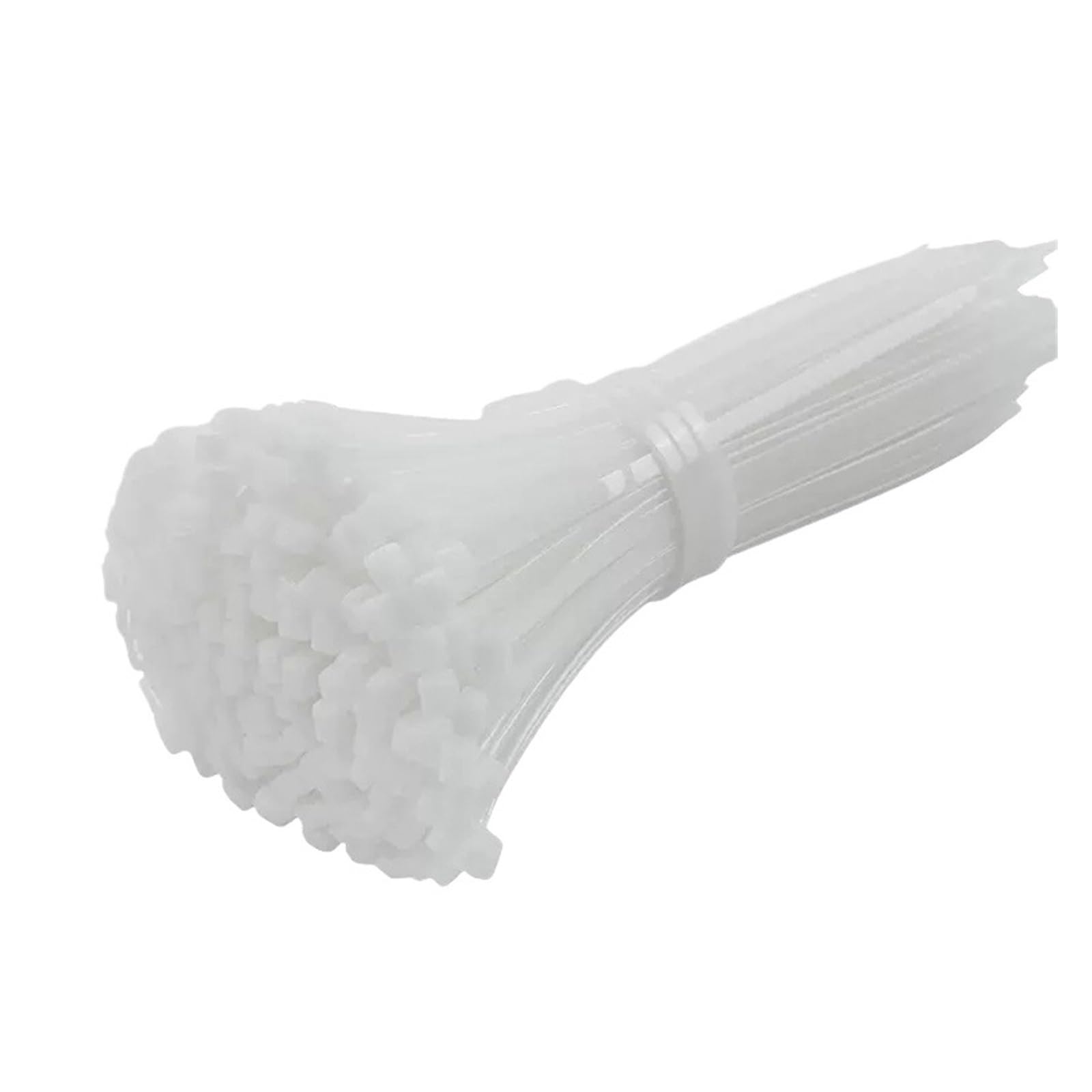 Wszgsbng White Nylon Cable Ties Adjustable Self-Locking Cord Straps Fastening Loop(,3X150mm)