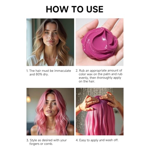 Cera color temporal para cabello morado SEVICH 50g miniatura 5