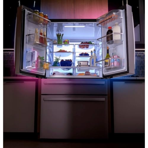 GE Profile 28.7 cu. ft. 4-Door French Door Refrigerator in Stainless Steel with Dual-Dispense Autofill Pitcher PGE29BYTFS on Fridge.com