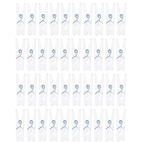 Cabilock 100 peças clipes transparentes para fotos clipes de pendurar mini pregadores de roupa faça