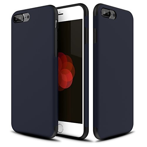 iPhone 7 Plus Case,Roybens [Skin-Friendly Series] Hybrid Rugged [Ultra Shockproof] Carbon Fiber Armor with [Ultra Smooth Texture] Back Cover for iPhone 7 Plus - Royal Blue
