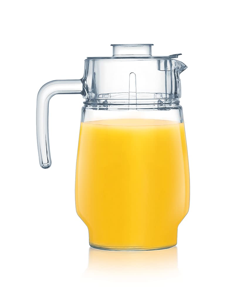 Luminarc Tivoli Jug with Lid, 1.6 Liters Capacity, Transparent