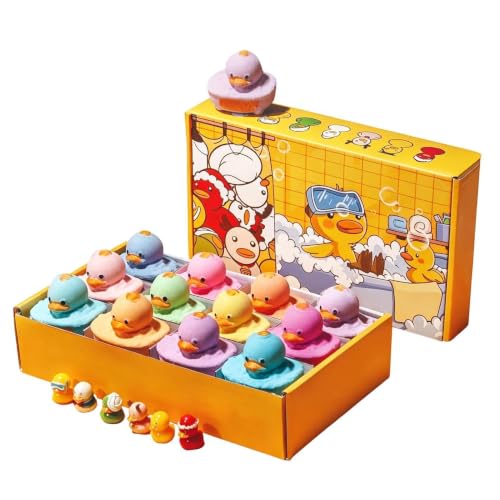 Lot de 12 balles de bain avec canards mignons pour s'amuser