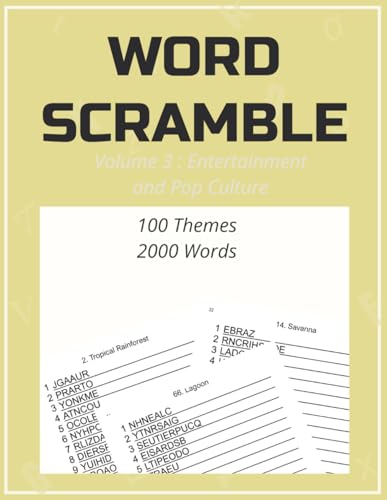 Word Scramble: Volume 3: Entertainment and Pop Culture (Word Scramble for Experts) image 2