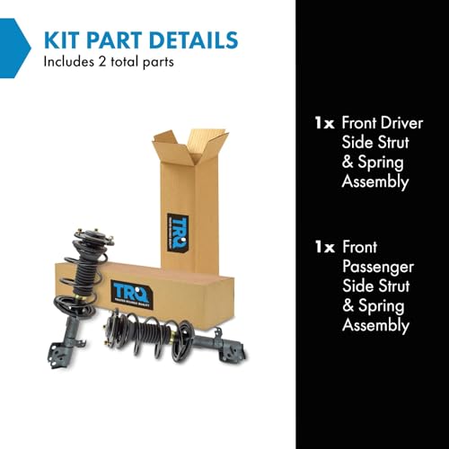 Image of TRQ Front Strut and Spring Assembly Set 2 Piece | For 2009-10 Pontiac Vibe 09-13 Toyota Corolla Matrix
