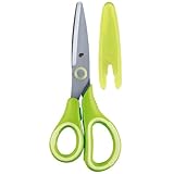 レイメイ藤井 ハサミ はさみ こども 小学生 キャップ付き 左利き グリーン SHH408M