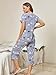 PNAEONG Women Pajama Set Sleepwear Tops with Capri Pants Casual and Fun Prints Pajama Sets SY215-Gray Owl-XL
