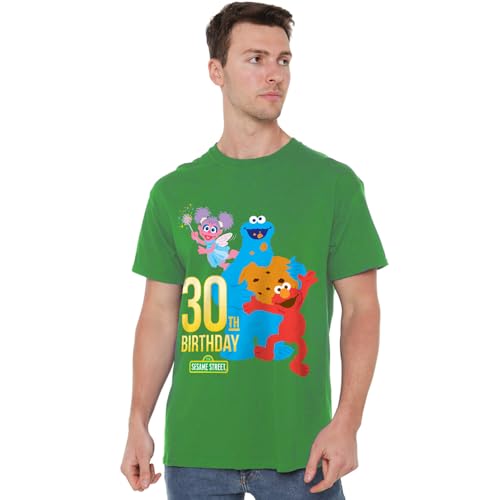 T-Shirt Sesame Street vert kelly, la solution pour un look vintage confortable et mixte