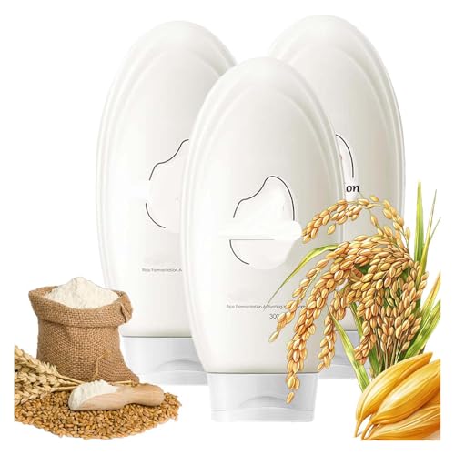 Rice Fermentation Essence Haarcreme, Fermentierte Reiswasser-Haarmaske, Reis-Haarmaske für krauses und geschädigtes Haar, feuchtigkeitsspendende, glättende Haarcreme, tiefenpflegende Haarmaske,