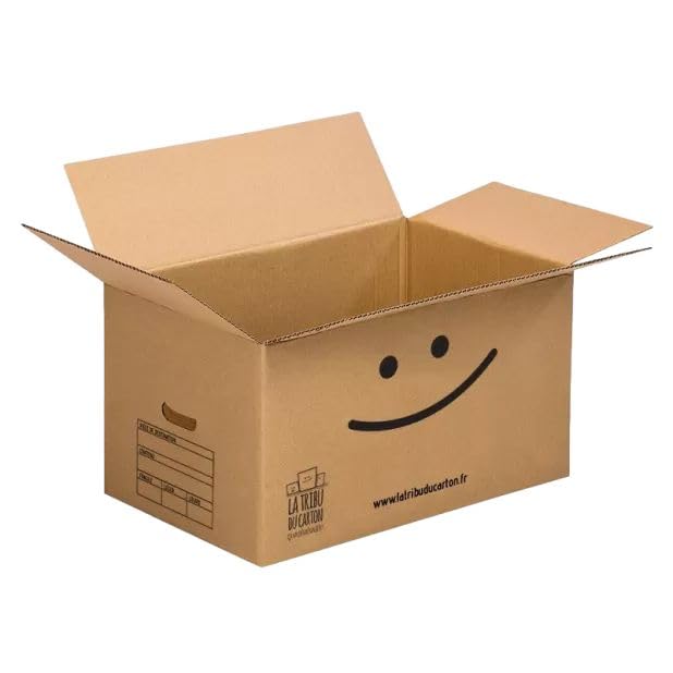 KIT Déménagement T3 Renforcé avec 20 Cartons Standard avec Poignées, 10 Cartons Renforcés, 10 Cartons à Livres, Film à Bulles et 1 Adhésif Offert