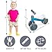 BAMMAX Balance Bike for 1 Year Old, Riding Toys for 9-24 Months Boys Girls, No Pedal 4 Wheels Bicycle, First Birthday Gift, Toddler Bike to Help Start Riding