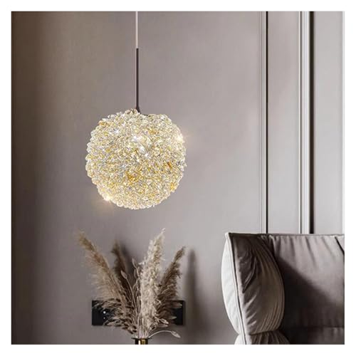 Lampe suspendue boule de cristal luxe ronde et moderne pour éclairage d'intérieur