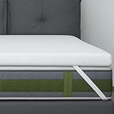 Topper matrimoniale 160x190 in Memory Foam ad Alta Densità 5 cm | Correttore materasso sfoderabile in Aloe Vera | Coprimaterasso imbottito Rinfrescante, massaggiante e traspirante | Made in Italy