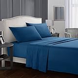 DSHGDJF Solid Color Sheet Set Fitted Bed Sheet Pillowcases Flat Bed Sheet Bedclothes Coverlet (Color