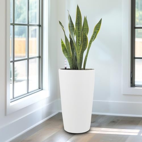 Liventra Self-Watering Plant Pot Large White – 15.6