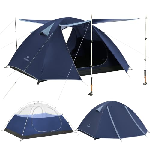 Image of Naturehike Bleik-B 2 /3 /4 Person Camping Tent, Lightweight Backpacking Tents, Double Layer Waterproof Tent for Camping Hiking