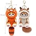 2PCS Plush Cat Keychain (Orange+White)