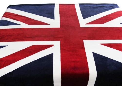 Union Jack Flag Throw Blanket Luxury Nursery Bedding Coral Fleece Blanket Great British Flag Chair Cabin Sofa Couch Warm Bed Wrap Cozy Plush Travel Bedspread Cover - Image 3