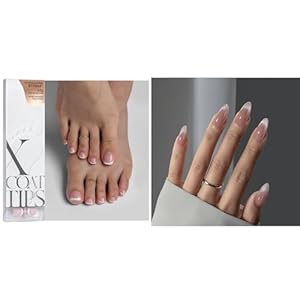 btartboxnails XCOATTIPS Toe Nail Tips and XCOATTIPS Cat Eye Nails – French Tip Press On Nails Set