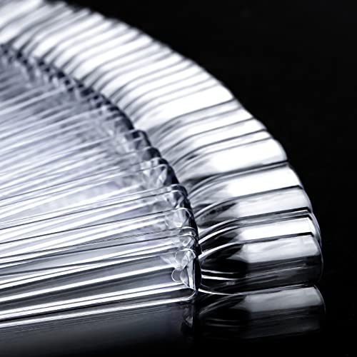150 Pcs Clear Nail Color Swatch Sticks, Azurebeauty Fan Shape Nail Art Polish Display Tips, False Nail Sample Sticks, Nail Practice Color Display, Transparent Polish Board #TOP1