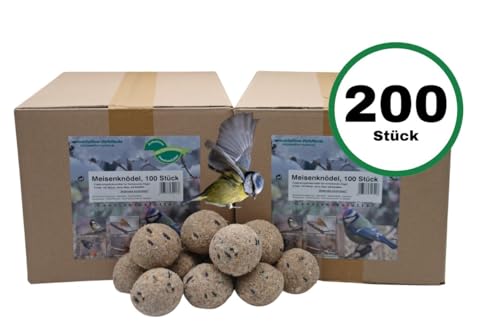 Anhaltiner Meisenknödel 200St. ohne Netz mit Insekten Rindertalg Wildvögel Fett