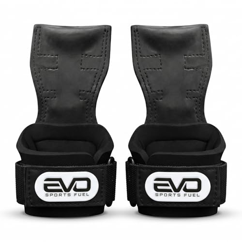 EVO SPORTS FUEL Zughilfen Krafttraining & Crossfit | Lifting Straps für Frauen & Männer | Griffhilfen Kraftsport & Gym Zubehör | Ideal für sicheres Gewichtheben & mehr Griffkraft beim Training (L)