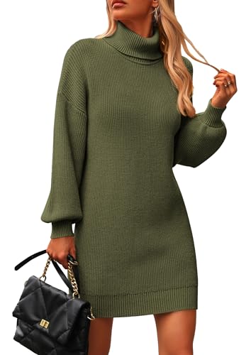 PRETTYGARDEN Sweater Dress for Women Long Puff...