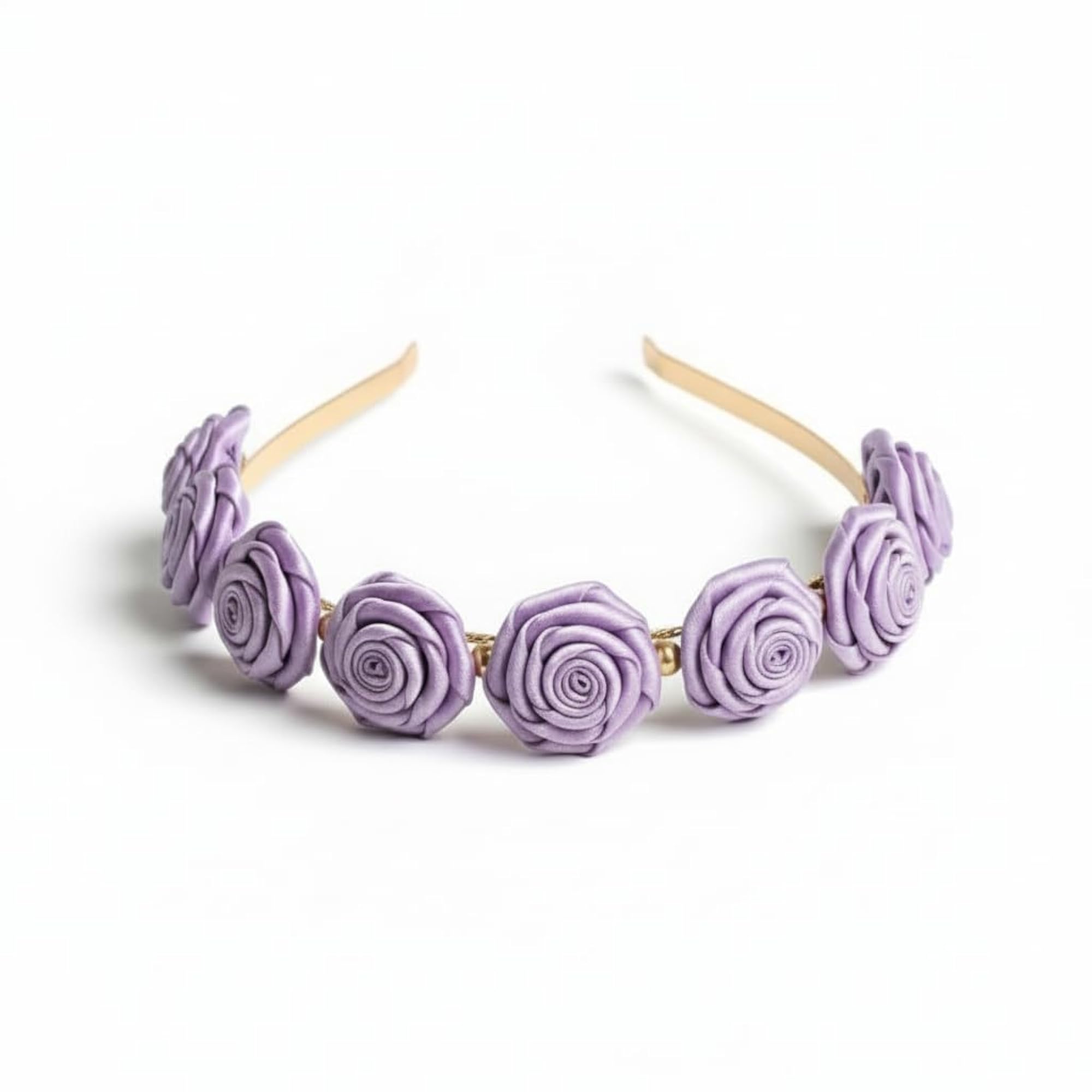 Floral Hair Band for Kids, Handmade Satin Fabric